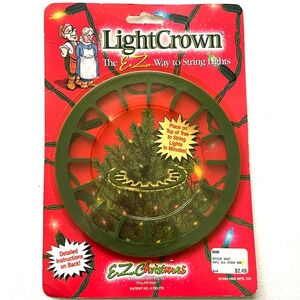 Unavailable-Vintage NEW Christmas Tree String Lights Crown Easy Vertical Hange